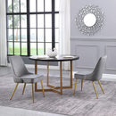 KithKasa Upholstered Velvet Dining Chairs Sets of 2 -Grey