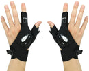 Tactical Fingerless LED Flashlight Gloves for Repairing, Working in Darkness Places, Fishing, Camping, Hiking and Outdoor Activities