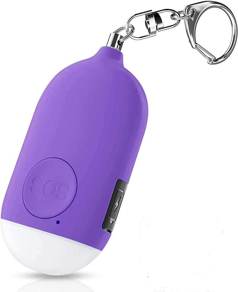 Personal Alarm Self Defense Alarm LED Light Keychain with 130dB Loud Siren Sound & Emergency Nighttime Light, Security Personal Protection Devices for Women, Kids, Elderly