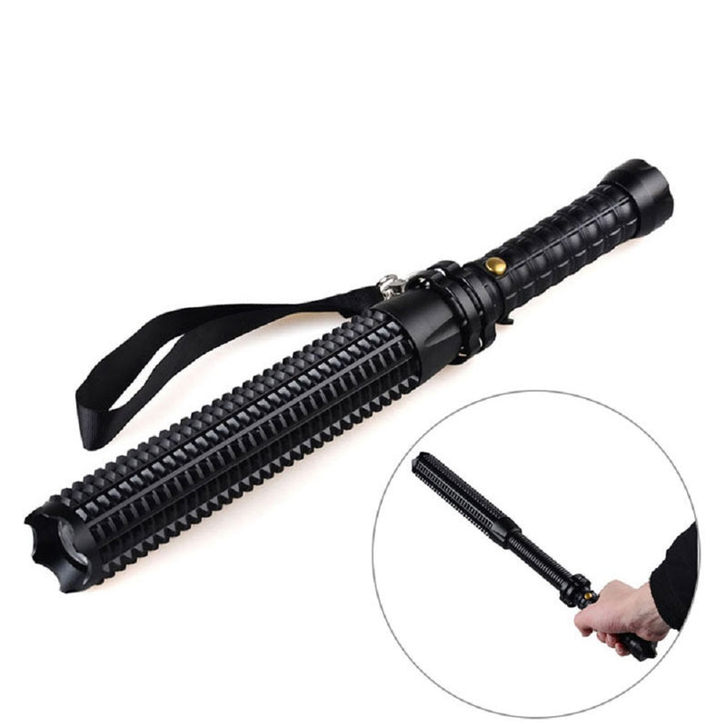 Telescopic Tactical Flashlight, Hi Power, IP65 Waterproof, 3 Light Modes, Long Lasting, for Camping, Security, Emergency Use