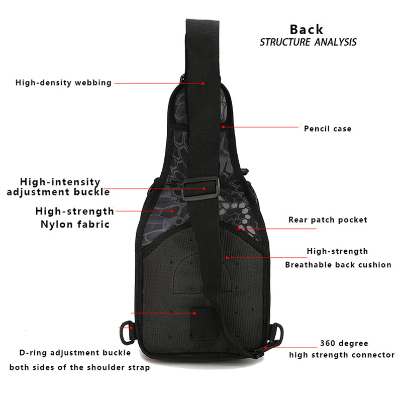 Hiking Trekking Backpack Sports Climbing Shoulder Bags Tactical Camping Hunting Daypack Fishing Outdoor Military Shoulder Bag