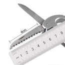 Portable Folding Saw Carabiner LED Light Hanging Buckle Outdoor Sports Camping Self Defense Tactical Tool Personal Defensive