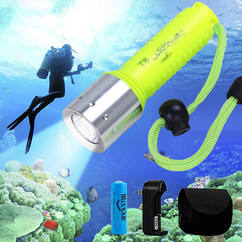 New Mini Q5 Waterproof Diver Flashlight/Torch Lights Portable Underwater LED Diving Flashlight EDC Flashlight