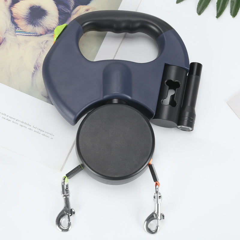 2 Color Retractable Dual Double Pet Leash Rope Zero Tangle Walk For Two Dog Walk The Dog Adjustable Pet Leash Pet Supplies