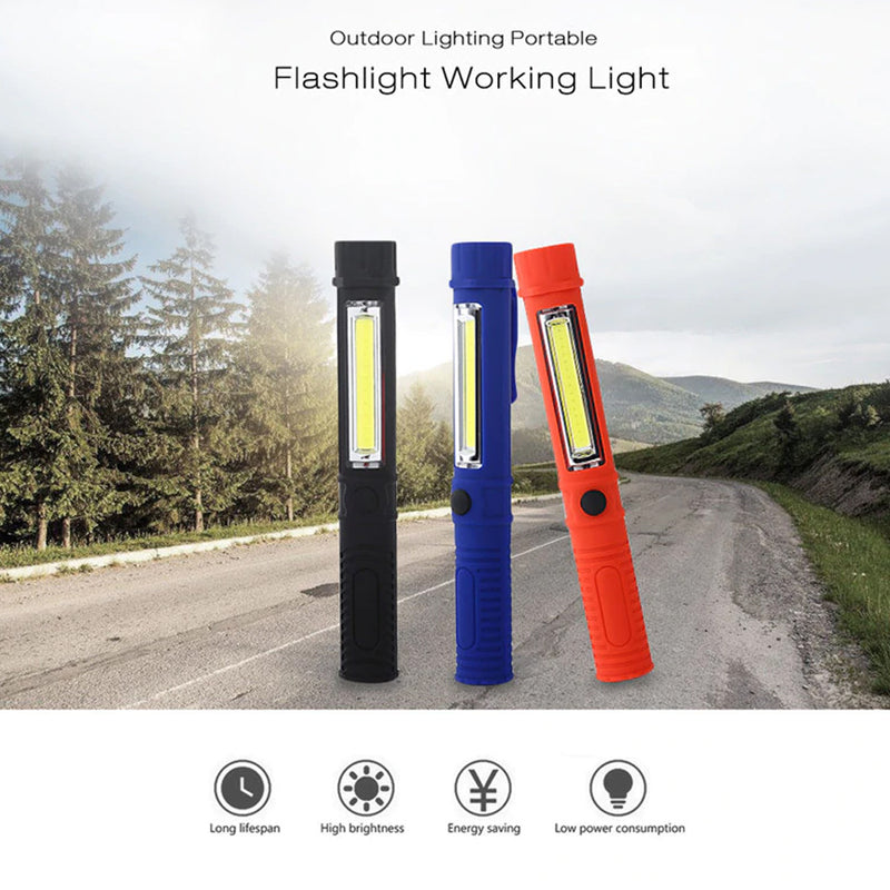 Multifunction Mini COB Portable LED Light Inspection Torch Tactical Magnetic Base and Clip Maintenance Pen flashlight for Camp