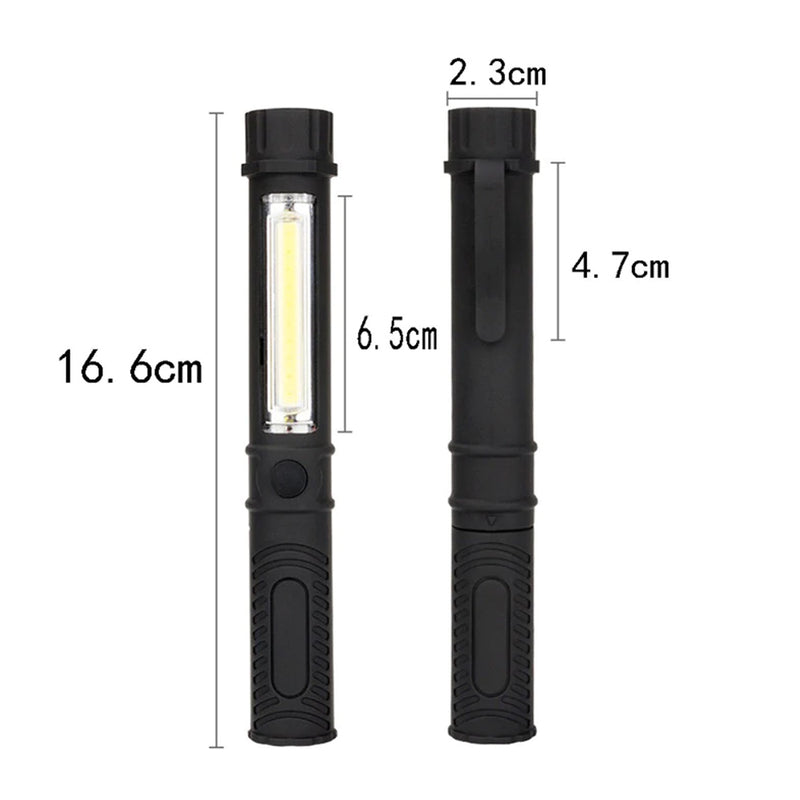 Multifunction Mini COB Portable LED Light Inspection Torch Tactical Magnetic Base and Clip Maintenance Pen flashlight for Camp