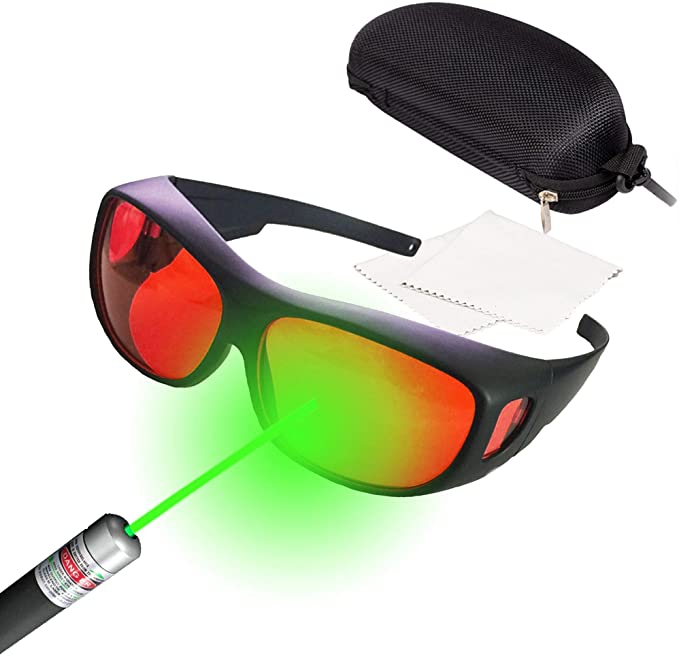 Professional Laser Protective Glasses for 190nm-540nm, 405nm,445nm, 532nm Laser and Violet/Blue/Green Laser Safety Goggles 450nm