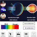 Professional Laser Protective Glasses for 190nm-540nm, 405nm,445nm, 532nm Laser and Violet/Blue/Green Laser Safety Goggles 450nm
