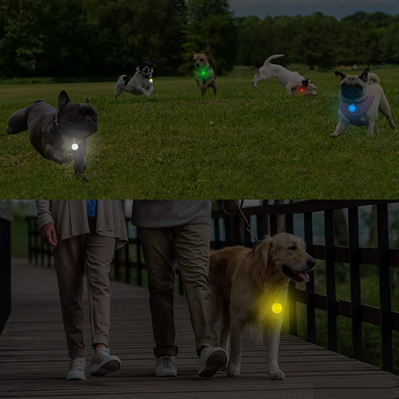 Clip-on Dog Cat Pet Safety LED Collars Lights with 3 Modes Dog Costume Toy Accessories Night Time Walking Camping Hiking