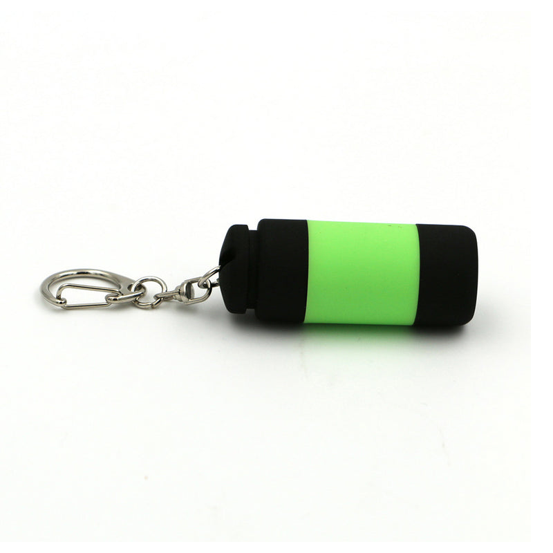 LED Mini Flashlight Key Chain Portable Torch Outdoors Waterproof Built-in Battery USB Rechargeable Hiking Camping Flashlights