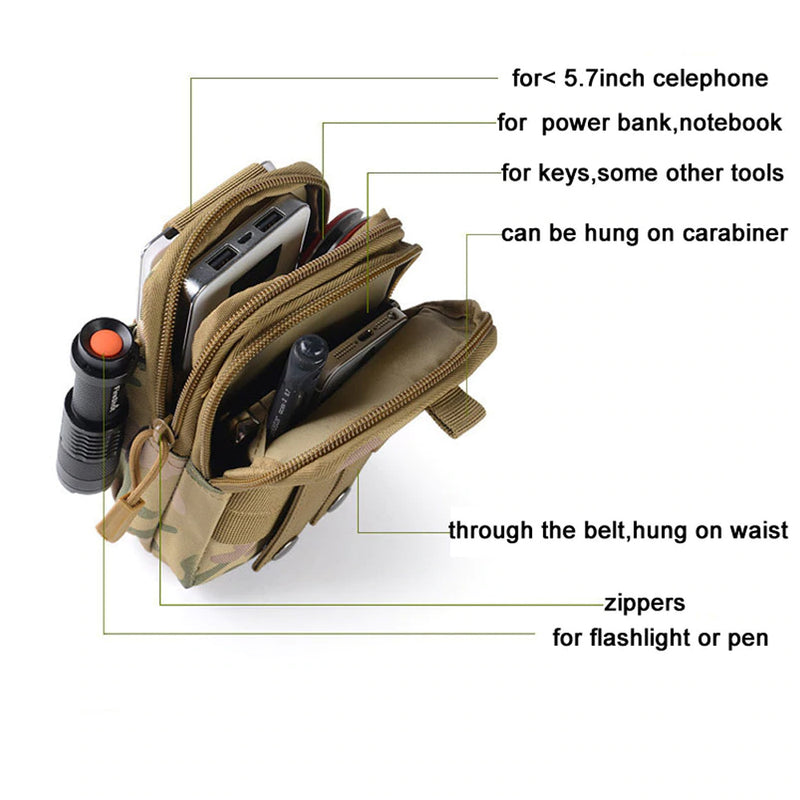 EBC Pouch Outdoors Bags Belt Waist Bag Case Pocket Camo Bag For Iphone & Accessories