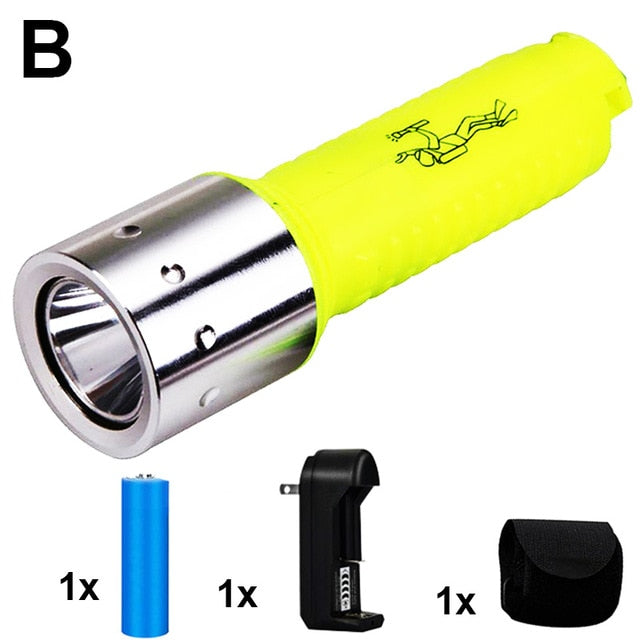 New Mini Q5 Waterproof Diver Flashlight/Torch Lights Portable Underwater LED Diving Flashlight EDC Flashlight