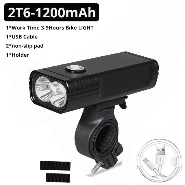 20000Lums Bicycle Light L2/T6 USB Rechargeable 5200mAh Bike Light IPX5 Waterproof LED Headlight as Power Bank Bike Accessories