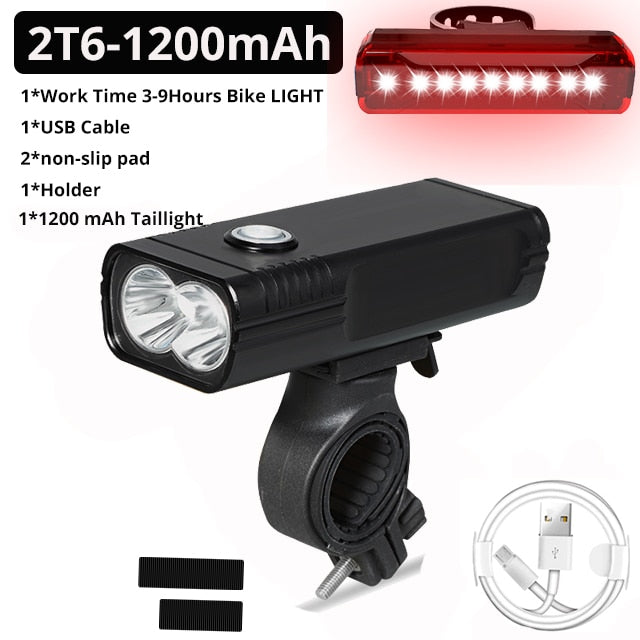 20000Lums Bicycle Light L2/T6 USB Rechargeable 5200mAh Bike Light IPX5 Waterproof LED Headlight as Power Bank Bike Accessories