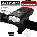 20000Lums Bicycle Light L2/T6 USB Rechargeable 5200mAh Bike Light IPX5 Waterproof LED Headlight as Power Bank Bike Accessories