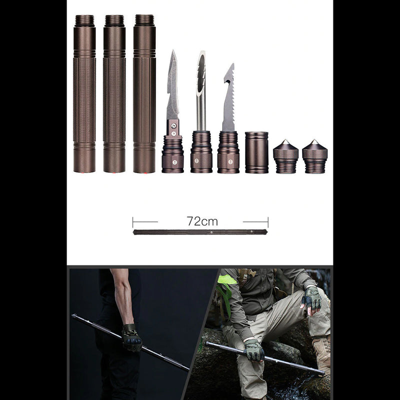 Outdoor multi tool Camp Hikiing Stick Stinger Safety Emergency Survival Tool Tactical Trekking Pole