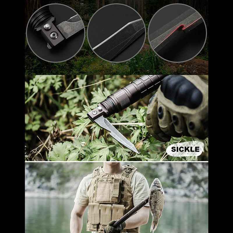 Outdoor multi tool Camp Hikiing Stick Stinger Safety Emergency Survival Tool Tactical Trekking Pole