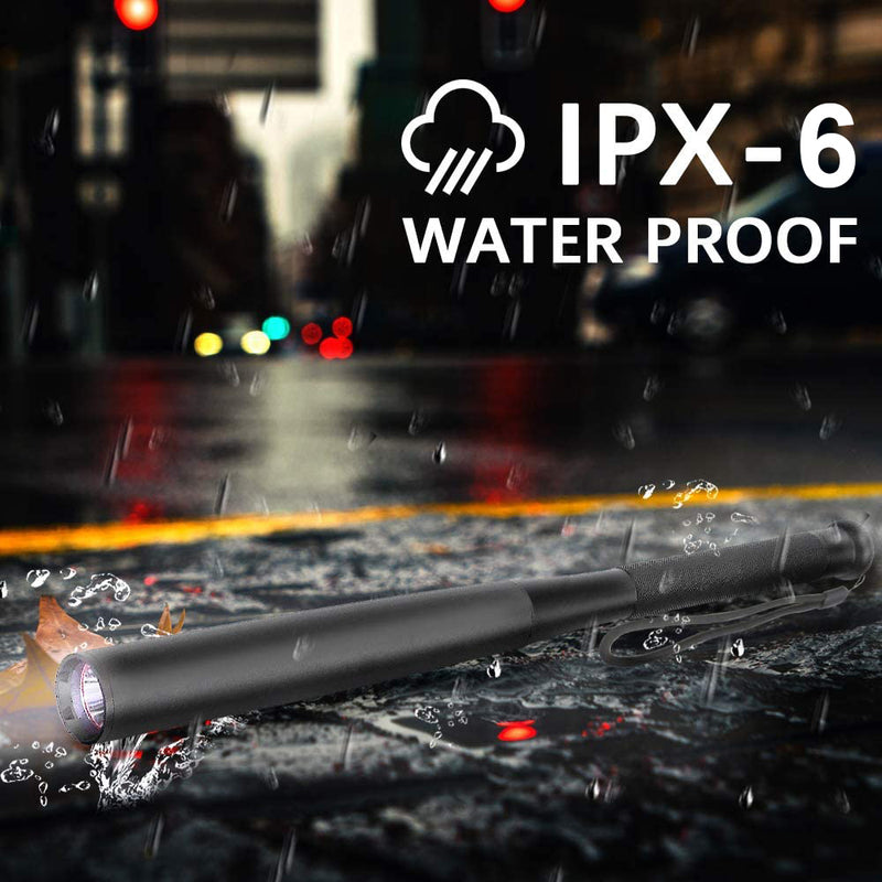 Hi Power Tactical Flashlight IPX6 Waterproof, Multi Light Modes, Long Lasting, for Camping, Security, Emergency Use (Car Bundle)